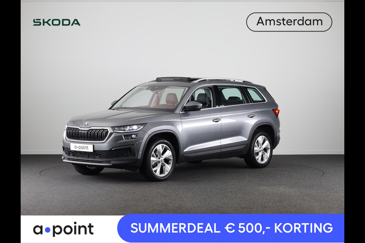 Škoda Kodiaq Business Edition Plus 1.5 TSI 150 pk 7 versn. DSG | 19 inch| Leder | Panoramadak | Adaptive Cruise Control | 360º camera | Fabrieksgarantie Škoda Kodiaq Business Edition Plus 1.5 TSI 150 pk 7 versn. DSG | 19 inch| Leder | Panoramadak | Adaptive Cruise Control | 360º camera | Fabrieksgarantie