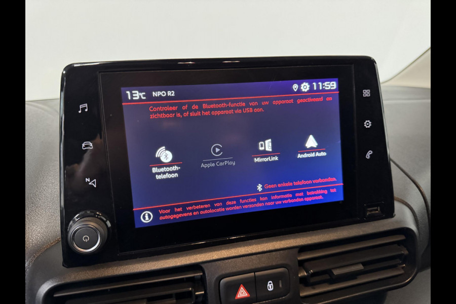 Citroën Berlingo 130PK Automaat L2 Navigatie Apple carplay/ Android Auto Cruise control Trekhaak parkeersensoren 3-Zits Euro6