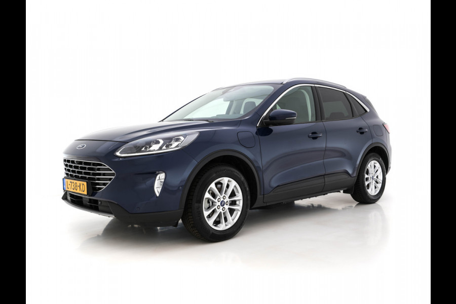 Ford Kuga 2.5 PHEV Titanium X (INCL-BTW) *LEATHER-MICROFIBRE | FULL-LED | DIGI-COCKPIT | ADAPTIVE-CRUISE | BLINDSPOT | PARK-PILOT | CAMERA | NAVI-FULLMAP | HEATED-COMFORT-SEATS | CARPLAY | DAB | LANE-ASSIST | 17"ALU*