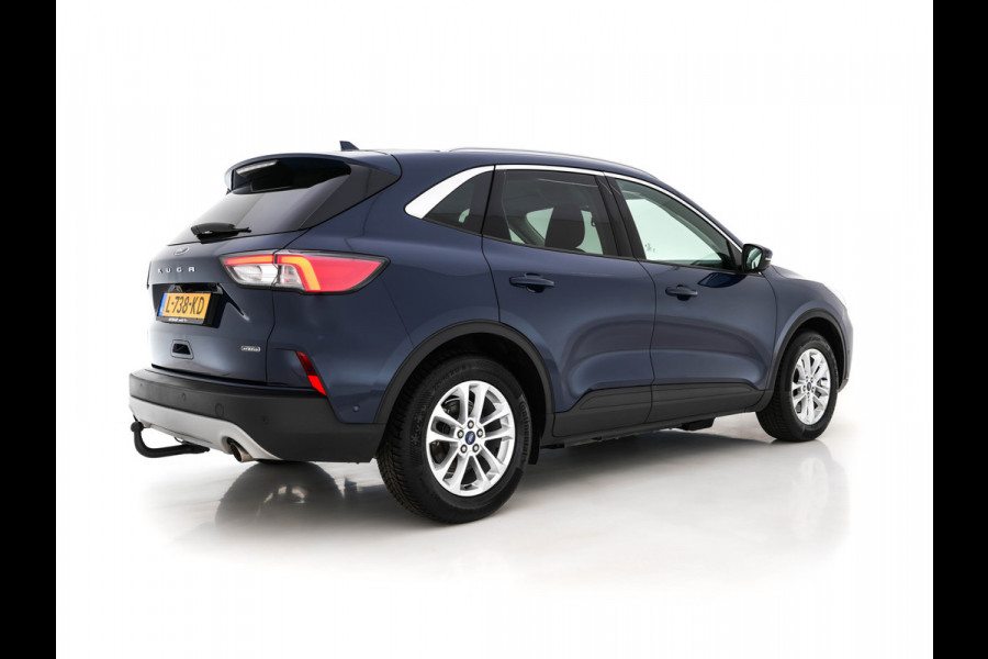 Ford Kuga 2.5 PHEV Titanium X (INCL-BTW) *LEATHER-MICROFIBRE | FULL-LED | DIGI-COCKPIT | ADAPTIVE-CRUISE | BLINDSPOT | PARK-PILOT | CAMERA | NAVI-FULLMAP | HEATED-COMFORT-SEATS | CARPLAY | DAB | LANE-ASSIST | 17"ALU*