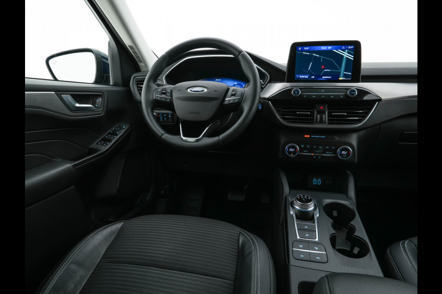 Ford Kuga 2.5 PHEV Titanium X (INCL-BTW) *LEATHER-MICROFIBRE | FULL-LED | DIGI-COCKPIT | ADAPTIVE-CRUISE | BLINDSPOT | PARK-PILOT | CAMERA | NAVI-FULLMAP | HEATED-COMFORT-SEATS | CARPLAY | DAB | LANE-ASSIST | 17"ALU*