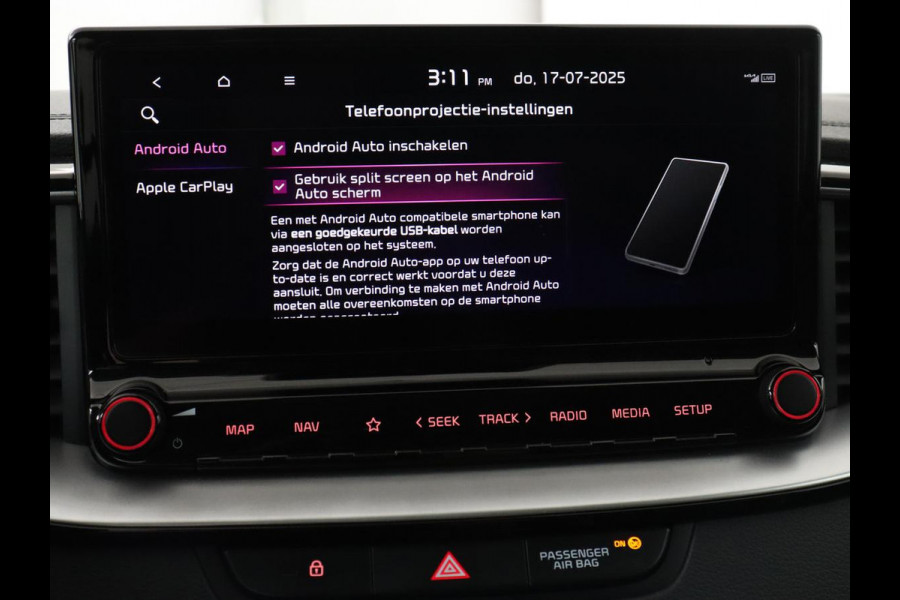 Kia Ceed 1.0 T-GDi DynamicPlusLine | Stoel & stuurverwarming | Trekhaak | Adaptive cruise | Camera | Half leder | Keyless | Full LED | Carplay | Navigatie | Climate control | Parkeerhulp