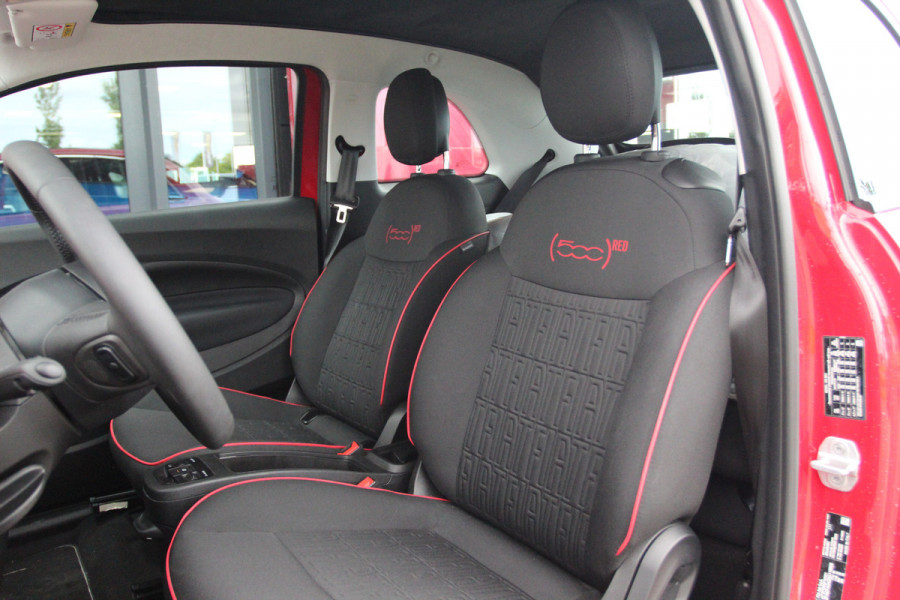 Fiat 500E RED 42 kWh Cabrio | Apple Carplay | Camera | Rijstrooksensor | Stoelverwarming voor
