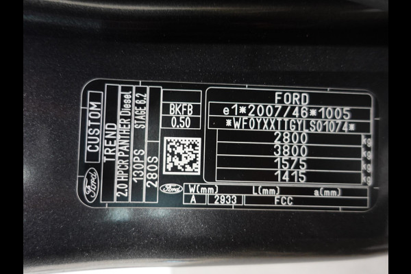 Ford Transit Custom 130pk Automaat L1H1 Trend Trekhaak Navigatie Camera Airco Cruise control Sport