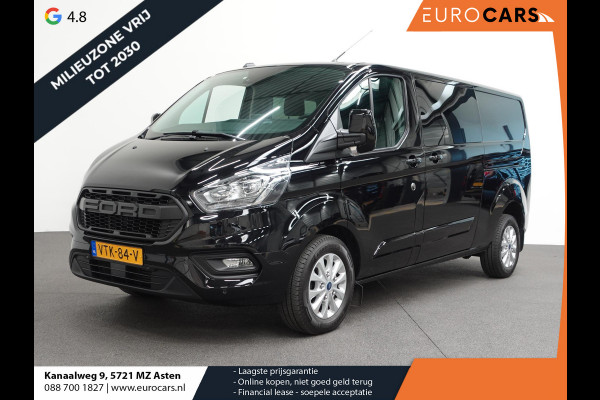 Ford Transit Custom 130pk Automaat L2H1 Limited Dubbele Cabine 2x Schuifdeur Raptor Edition Navigatie Airco Cruise control Trekhaak parkeersensoren