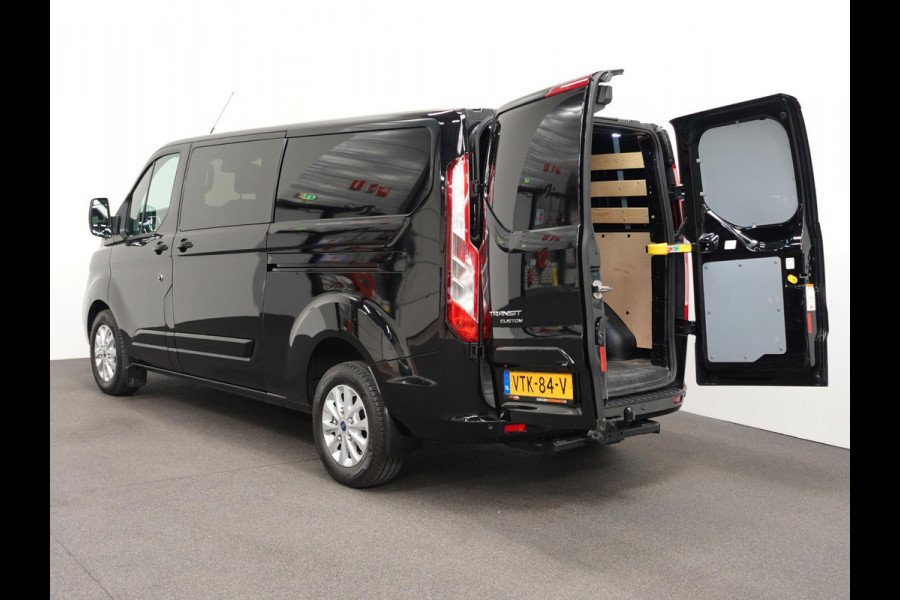 Ford Transit Custom 130pk Automaat L2H1 Limited Dubbele Cabine 2x Schuifdeur Raptor Edition Navigatie Airco Cruise control Trekhaak parkeersensoren