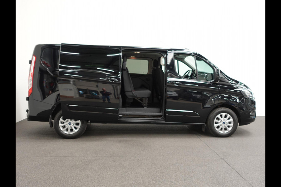 Ford Transit Custom 130pk Automaat L2H1 Limited Dubbele Cabine 2x Schuifdeur Raptor Edition Navigatie Airco Cruise control Trekhaak parkeersensoren