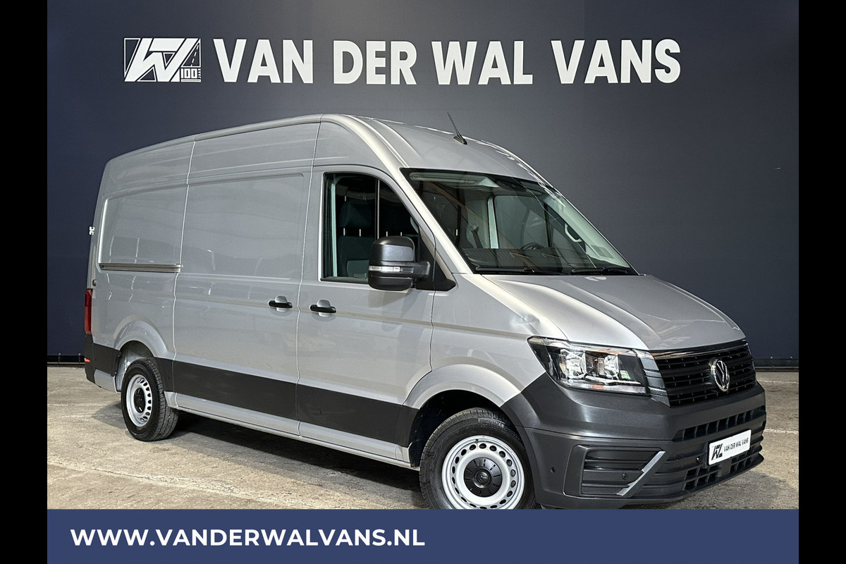 Volkswagen Crafter 2.0 TDI 141pk L3H3 L2H2 Euro6 Airco | Camera | Navigatie | Android Auto | Stoelverwarming Parkeersensoren, Bijrijdersbank, 3000kg trekvermogen, zilver