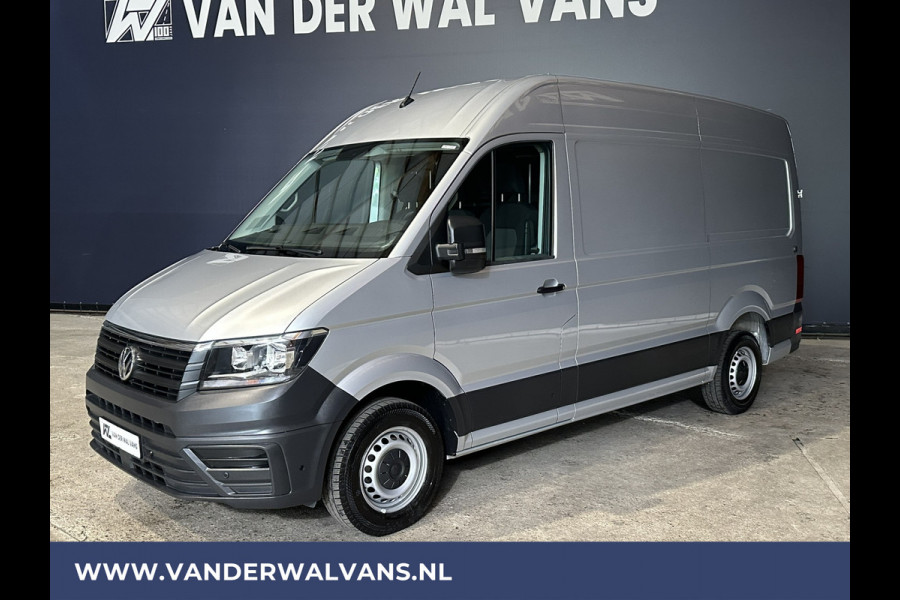 Volkswagen Crafter 2.0 TDI 141pk L3H3 L2H2 Euro6 Airco | Camera | Navigatie | Android Auto | Stoelverwarming Parkeersensoren, Bijrijdersbank, 3000kg trekvermogen, zilver