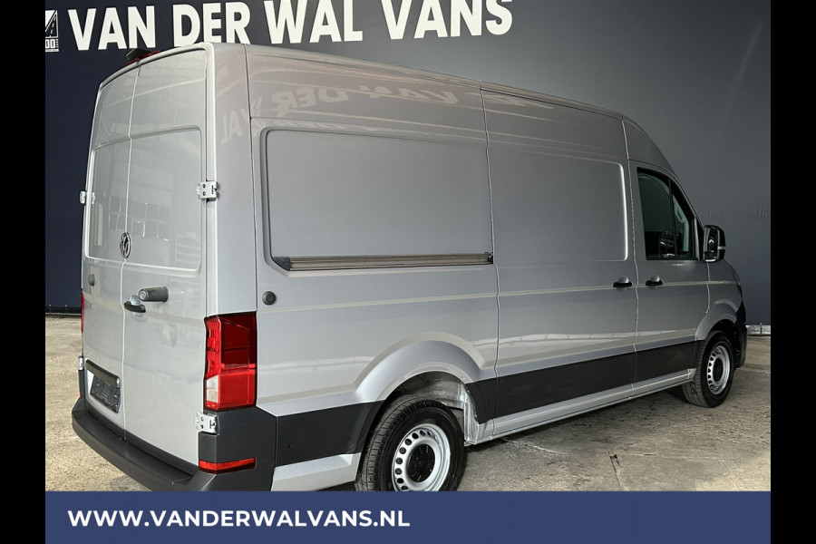 Volkswagen Crafter 2.0 TDI 141pk L3H3 L2H2 Euro6 Airco | Camera | Navigatie | Android Auto | Stoelverwarming Parkeersensoren, Bijrijdersbank, 3000kg trekvermogen, zilver