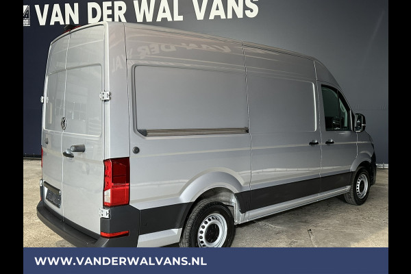 Volkswagen Crafter 2.0 TDI 141pk L3H3 L2H2 Euro6 Airco | Camera | Navigatie | Android Auto | Stoelverwarming Parkeersensoren, Bijrijdersbank, 3000kg trekvermogen, zilver
