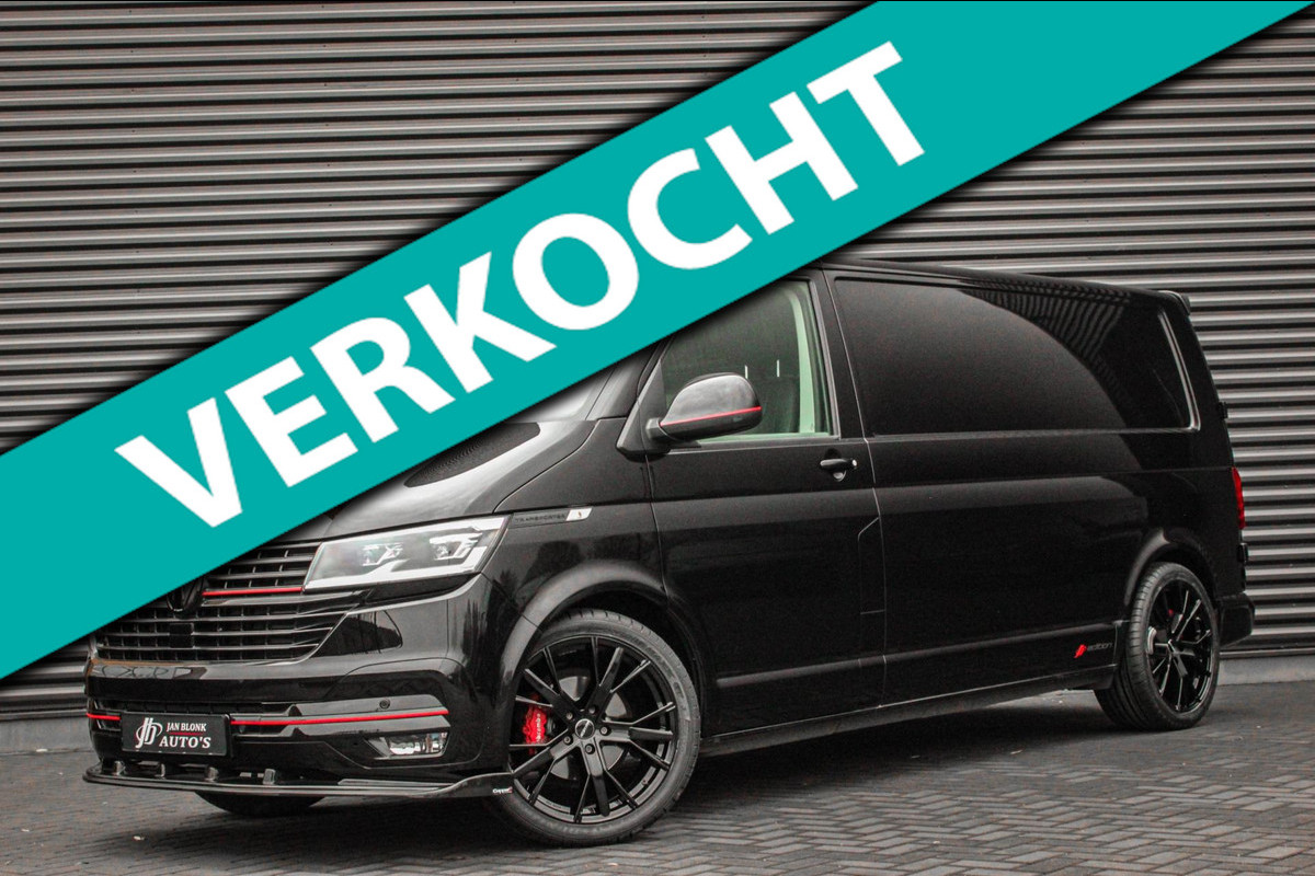 Volkswagen Transporter 2.0 TDI L2H1 150PK FULL BLACK / JB- EDITION / LEDEREN BEKLEDING / VERLAGINGSVEREN / APPLE CARPLAY / SPOILER Volkswagen Transporter 2.0 TDI L2H1 150PK FULL BLACK / JB- EDITION / LEDEREN BEKLEDING / VERLAGINGSVEREN / APPLE CARPLAY / SPOILER