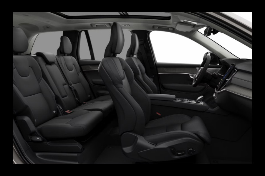 Volvo XC90 2.0 T8 Plug-in hybrid AWD Ultra Dark Luchtvering / Bowers & Wilkins / Stoelventilatie / Stoelmassage / Panoramadak / Gelamineerde ruiten rondom / Apple carplay / Adaptive cruise control / 22" lichtmetalen velgen /