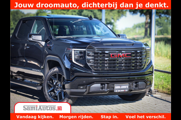 GMC Sierra DENALI 6.2 V8 426PK Full Option | De Meest Luxe Pick-Up in zijn Klasse | Comfortabele Dubbele Cabine met Royale 5 Zitplaatsen | BPM vrij | Nu Leverbaar uit Voorraad | Voorraad Nr 433794