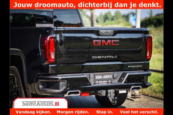 GMC Sierra DENALI 6.2 V8 426PK Full Option | De Meest Luxe Pick-Up in zijn Klasse | Comfortabele Dubbele Cabine met Royale 5 Zitplaatsen | BPM vrij | Nu Leverbaar uit Voorraad | Voorraad Nr 433794