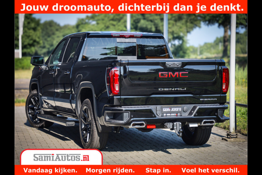 GMC Sierra DENALI 6.2 V8 426PK Full Option | De Meest Luxe Pick-Up in zijn Klasse | Comfortabele Dubbele Cabine met Royale 5 Zitplaatsen | BPM vrij | Nu Leverbaar uit Voorraad | Voorraad Nr 433794