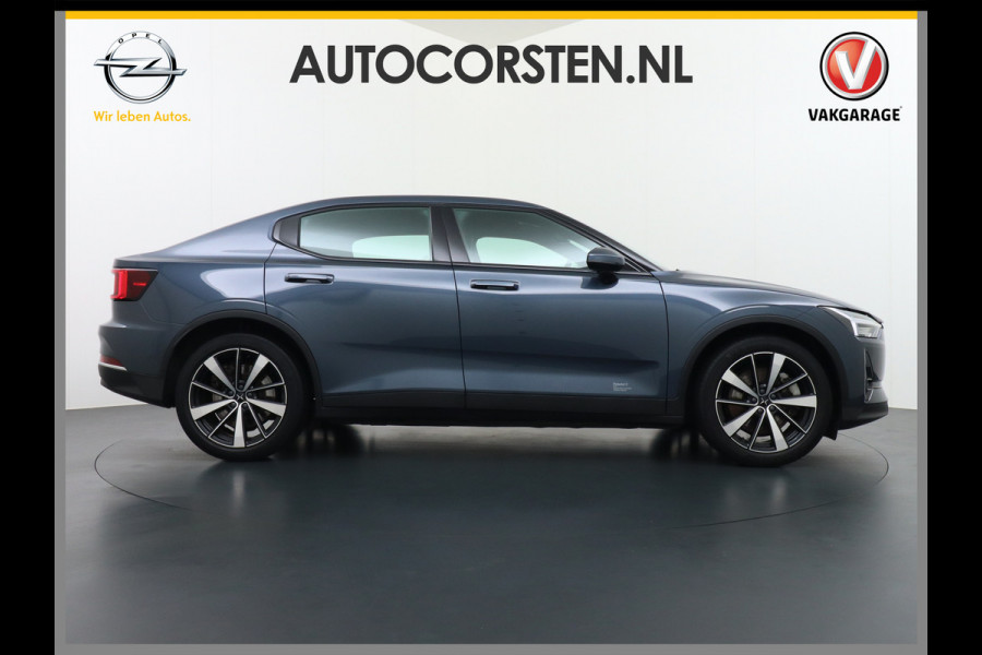 Polestar 2 AUT. 408 pk Long Range Dual Motor 78kWh Panorama-Dak Harman&Kardon® Electr.Stoelen Verwarmd+Achterbank+Stuur Adaptive-Cruise Car Verkeersbord detectie Regen-Lichtsensor Virtual-Cockpit Home-Link Bots waarschuwing Autonoom-Rem Lane Assist Keyless Connected 1e Eigenaar Origineel Nederlandse Auto 1.500kg Trekvermogen 660Nm! € 59.000 nieuw!
