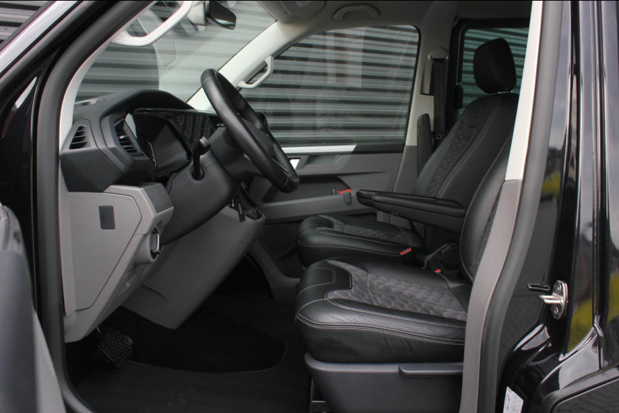 Volkswagen Transporter 2.0 TDI L2H1 30 DC BULLI 199PK DUBBEL CABINE / LEDEREN BEKLEDING / PDC / VERLAGINGSVEREN / 2X SCHUIFDEUR