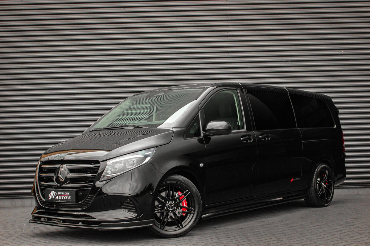 Mercedes-Benz Vito 119 CDI L3 SPORT DUBBEL CABINE / DC / BPM VRIJ / FULL BLACK / 2X SCHUIFDEUREN / AMG / VERLAAGD / APPLE CARPLAY