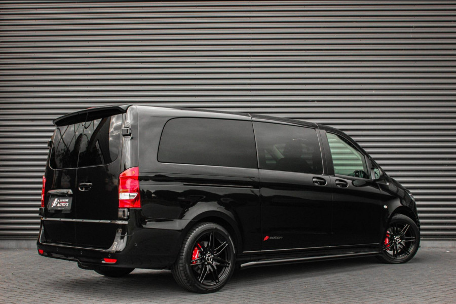 Mercedes-Benz Vito 119 CDI L3 SPORT DUBBEL CABINE / DC / BPM VRIJ / FULL BLACK / 2X SCHUIFDEUREN / AMG / VERLAAGD / APPLE CARPLAY