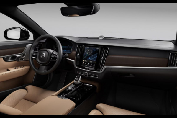 Volvo V90 2.0 T8 Plug-in hybrid AWD Ultra Executive Edition Wordt verwacht!/ Luchtvering/ Bowers & Wilkins/ Stoelventilatie/ Stoelmassage/ Gelamineerde ruiten rondom/ Stoelverwarming voor en achter/ Apple Carplay/ Android auto/ Adaptive cruise control/