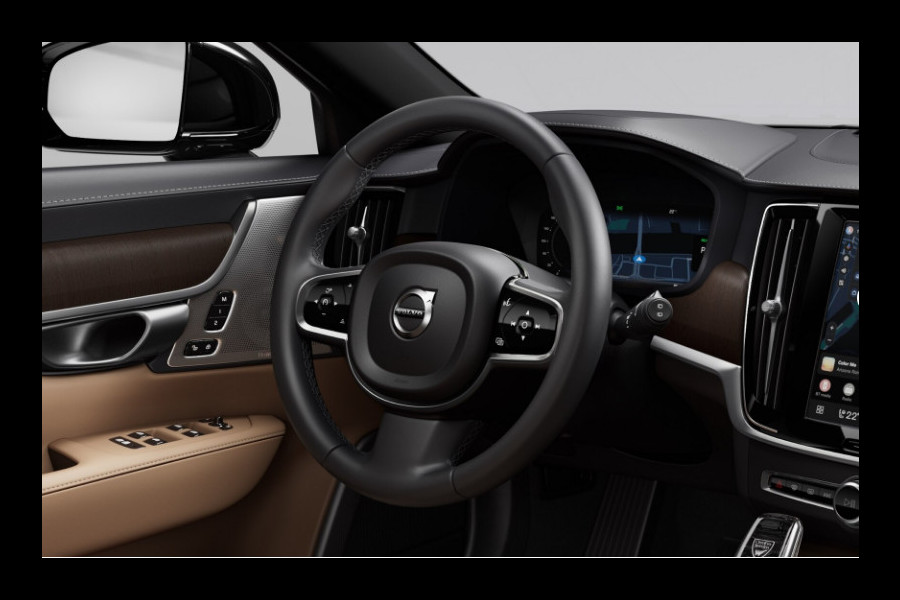 Volvo V90 2.0 T8 Plug-in hybrid AWD Ultra Executive Edition Wordt verwacht!/ Luchtvering/ Bowers & Wilkins/ Stoelventilatie/ Stoelmassage/ Gelamineerde ruiten rondom/ Stoelverwarming voor en achter/ Apple Carplay/ Android auto/ Adaptive cruise control/