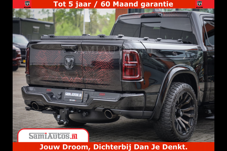 Dodge Ram COBRA EDITION | All-In Prijs | 1500 Limited Night High Output 540HP 706Nm | Massage + Full Option | De Meest Luxe en Volle Pick- Comfortabele Dubbele Cabine met Royale 5 Zitplaatsen | BPM vrij | Nu Leverbaar uit Voorraad | Voorraad Nr 2335 - 5153 |