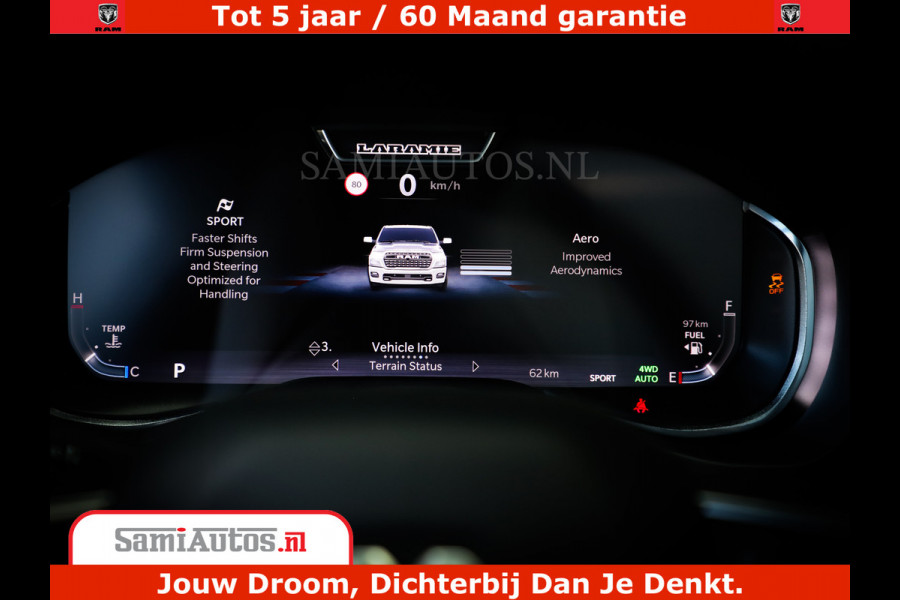 Dodge Ram 1500 Night Premium | Full Option | De Meest Luxe Pick-Up in zijn Klasse | Comfortabele Dubbele Cabine met Royale 5 Zitplaatsen | BPM vrij | Nu Leverbaar uit Voorraad | Voorraad Nr 2283 - 3326