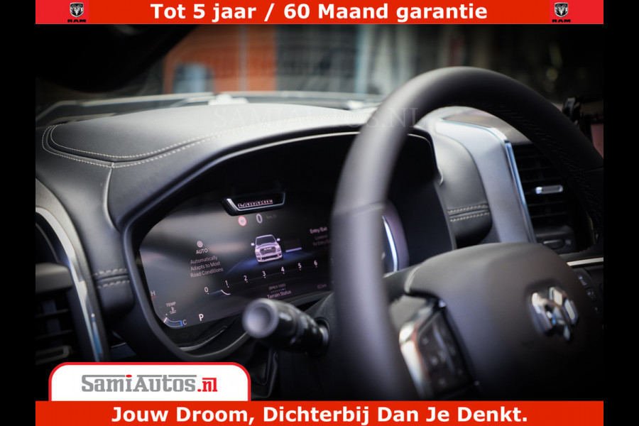 Dodge Ram 1500 Night Premium | Full Option | De Meest Luxe Pick-Up in zijn Klasse | Comfortabele Dubbele Cabine met Royale 5 Zitplaatsen | BPM vrij | Nu Leverbaar uit Voorraad | Voorraad Nr 2283 - 3326