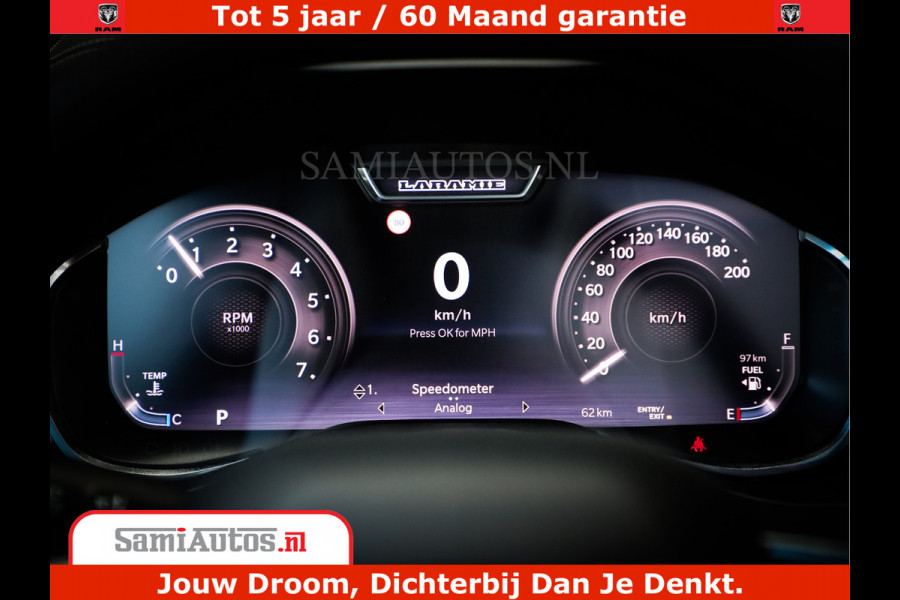 Dodge Ram 1500 Night Premium | Full Option | De Meest Luxe Pick-Up in zijn Klasse | Comfortabele Dubbele Cabine met Royale 5 Zitplaatsen | BPM vrij | Nu Leverbaar uit Voorraad | Voorraad Nr 2282 - 3332