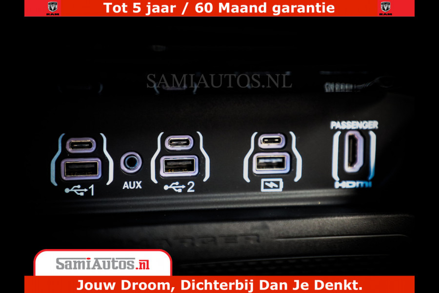 Dodge Ram 1500 Night Premium | Full Option | De Meest Luxe Pick-Up in zijn Klasse | Comfortabele Dubbele Cabine met Royale 5 Zitplaatsen | BPM vrij | Nu Leverbaar uit Voorraad | Voorraad Nr 2282 - 3332