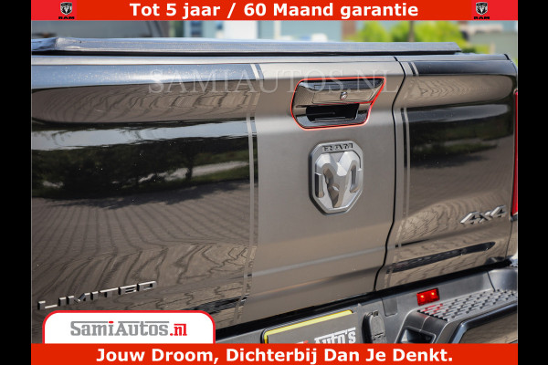 Dodge Ram 1500 Limited Night High Output 540HP 706Nm | Massage + Full Option | De Meest Luxe en Volle Pick-Up in zijn Klasse | Comfortabele Dubbele Cabine met Royale 5 Zitplaatsen | BPM vrij | Nu Leverbaar uit Voorraad | Voorraad Nr 2334 - 5409
