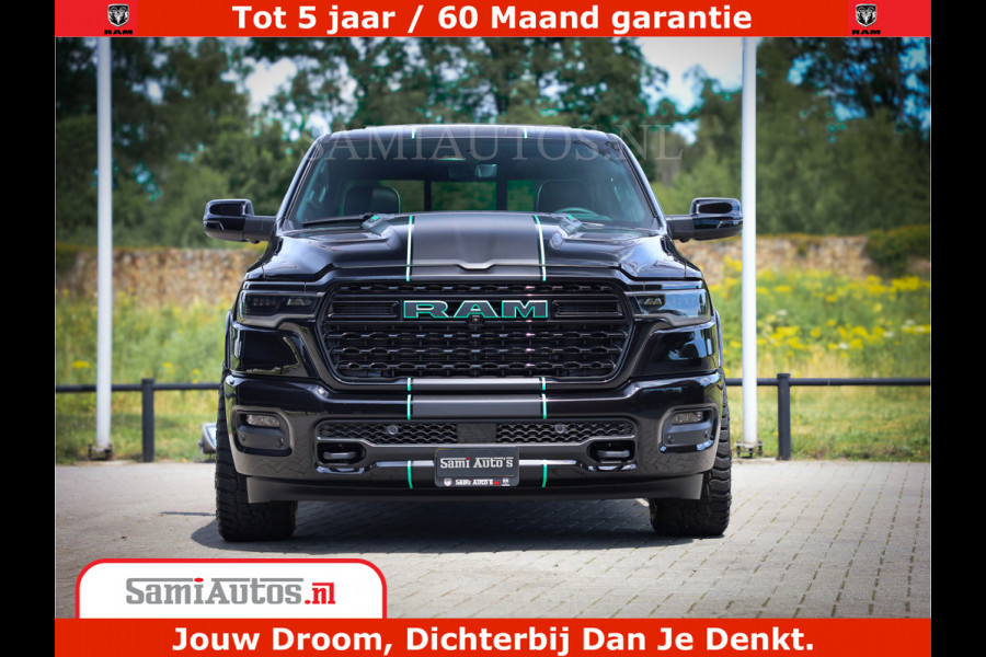 Dodge Ram 1500 Limited Night High Output 540HP 706Nm | Massage + Full Option | De Meest Luxe en Volle Pick-Up in zijn Klasse | Comfortabele Dubbele Cabine met Royale 5 Zitplaatsen | BPM vrij | Nu Leverbaar uit Voorraad | Voorraad Nr 2320 - 5138