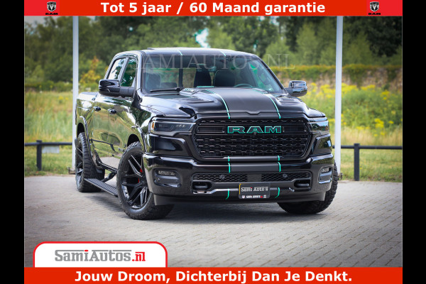 Dodge Ram 1500 Limited Night High Output 540HP 706Nm | Massage + Full Option | De Meest Luxe en Volle Pick-Up in zijn Klasse | Comfortabele Dubbele Cabine met Royale 5 Zitplaatsen | BPM vrij | Nu Leverbaar uit Voorraad | Voorraad Nr 2320 - 5138