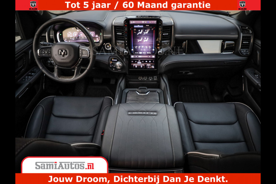 Dodge Ram 1500 Limited Night High Output 540HP 706Nm | Massage + Full Option | De Meest Luxe en Volle Pick-Up in zijn Klasse | Comfortabele Dubbele Cabine met Royale 5 Zitplaatsen | BPM vrij | Nu Leverbaar uit Voorraad | Voorraad Nr 2320 - 5138