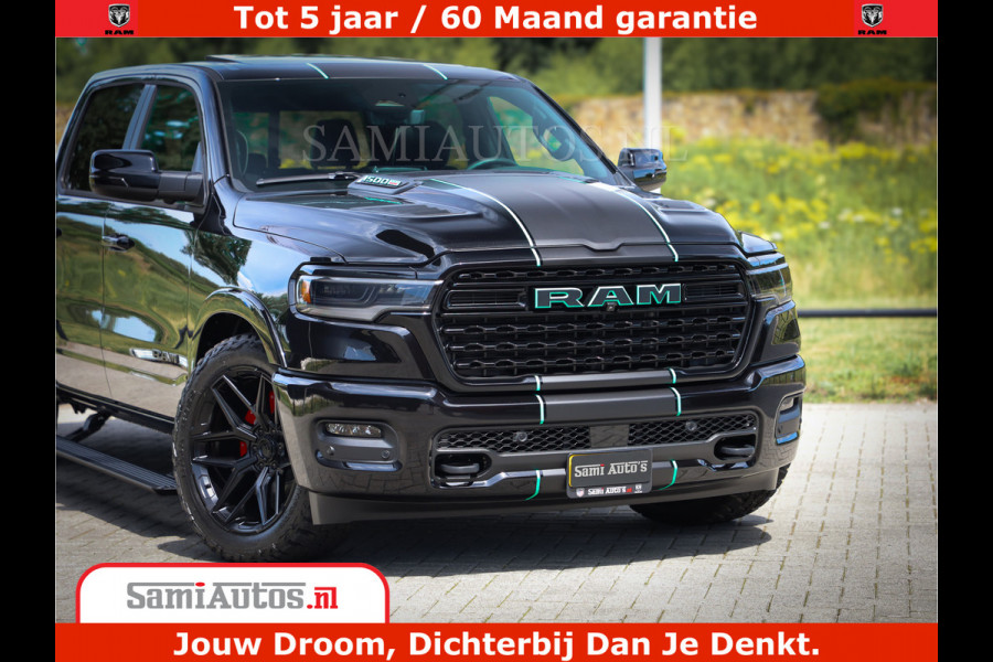 Dodge Ram 1500 Limited Night High Output 540HP 706Nm | Massage + Full Option | De Meest Luxe en Volle Pick-Up in zijn Klasse | Comfortabele Dubbele Cabine met Royale 5 Zitplaatsen | BPM vrij | Nu Leverbaar uit Voorraad | Voorraad Nr 2320 - 5138