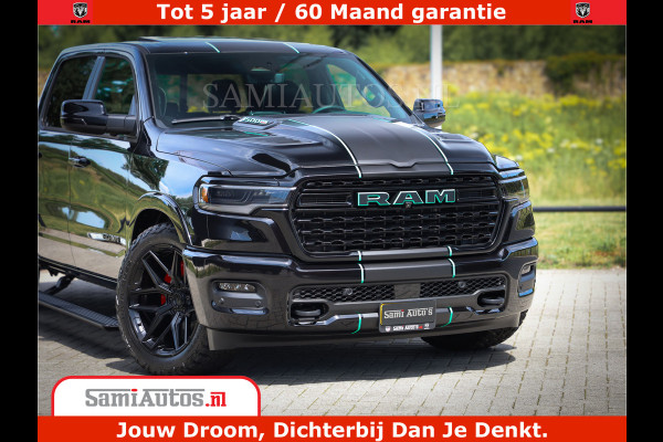 Dodge Ram 1500 Limited Night High Output 540HP 706Nm | Massage + Full Option | De Meest Luxe en Volle Pick-Up in zijn Klasse | Comfortabele Dubbele Cabine met Royale 5 Zitplaatsen | BPM vrij | Nu Leverbaar uit Voorraad | Voorraad Nr 2320 - 5138