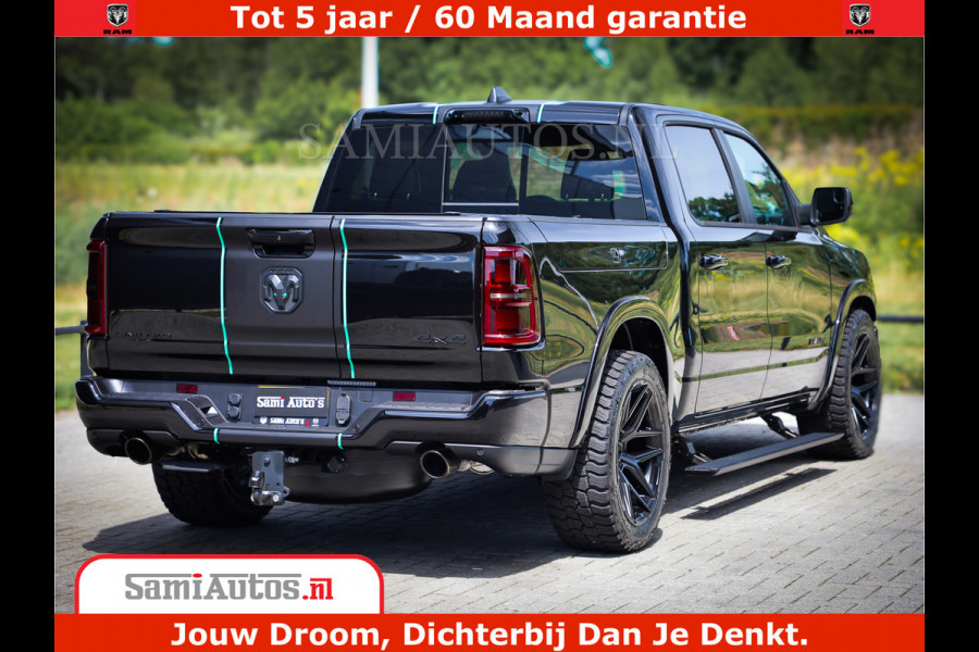 Dodge Ram 1500 Limited Night High Output 540HP 706Nm | Massage + Full Option | De Meest Luxe en Volle Pick-Up in zijn Klasse | Comfortabele Dubbele Cabine met Royale 5 Zitplaatsen | BPM vrij | Nu Leverbaar uit Voorraad | Voorraad Nr 2320 - 5138
