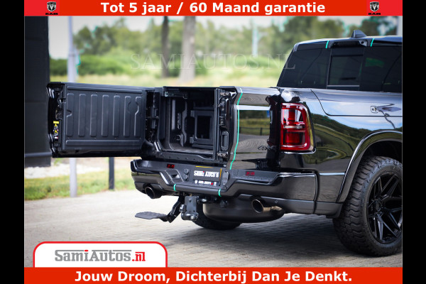 Dodge Ram 1500 Limited Night High Output 540HP 706Nm | Massage + Full Option | De Meest Luxe en Volle Pick-Up in zijn Klasse | Comfortabele Dubbele Cabine met Royale 5 Zitplaatsen | BPM vrij | Nu Leverbaar uit Voorraad | Voorraad Nr 2320 - 5138