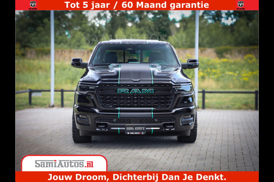 Dodge Ram 1500 Limited Night High Output 540HP 706Nm | Massage + Full Option | De Meest Luxe en Volle Pick-Up in zijn Klasse | Comfortabele Dubbele Cabine met Royale 5 Zitplaatsen | BPM vrij | Nu Leverbaar uit Voorraad | Voorraad Nr 2320 - 5138
