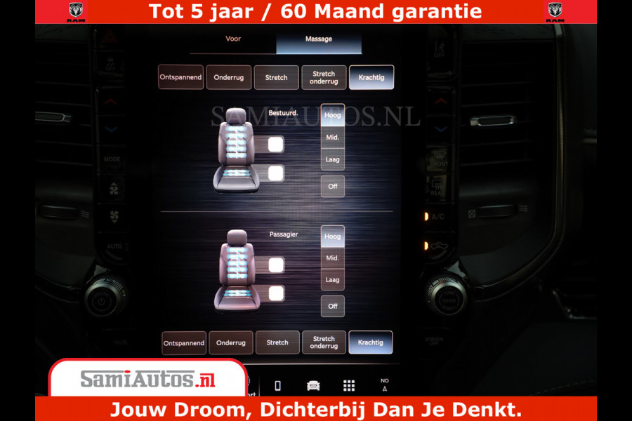 Dodge Ram 1500 Limited Night High Output 540HP 706Nm | Massage + Full Option | De Meest Luxe en Volle Pick-Up in zijn Klasse | Comfortabele Dubbele Cabine met Royale 5 Zitplaatsen | BPM vrij | Nu Leverbaar uit Voorraad | Voorraad Nr 2320 - 5138