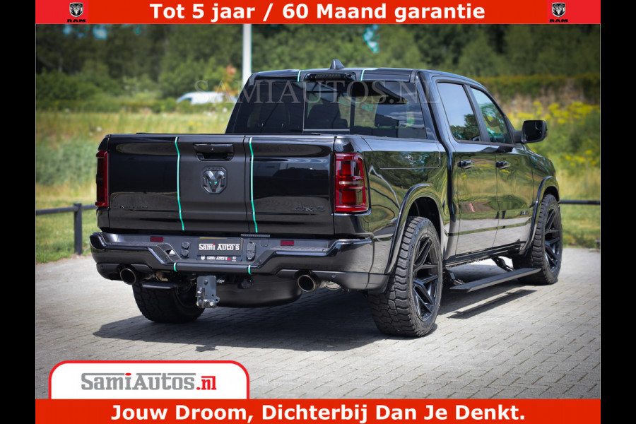 Dodge Ram 1500 Limited Night High Output 540HP 706Nm | Massage + Full Option | De Meest Luxe en Volle Pick-Up in zijn Klasse | Comfortabele Dubbele Cabine met Royale 5 Zitplaatsen | BPM vrij | Nu Leverbaar uit Voorraad | Voorraad Nr 2320 - 5138