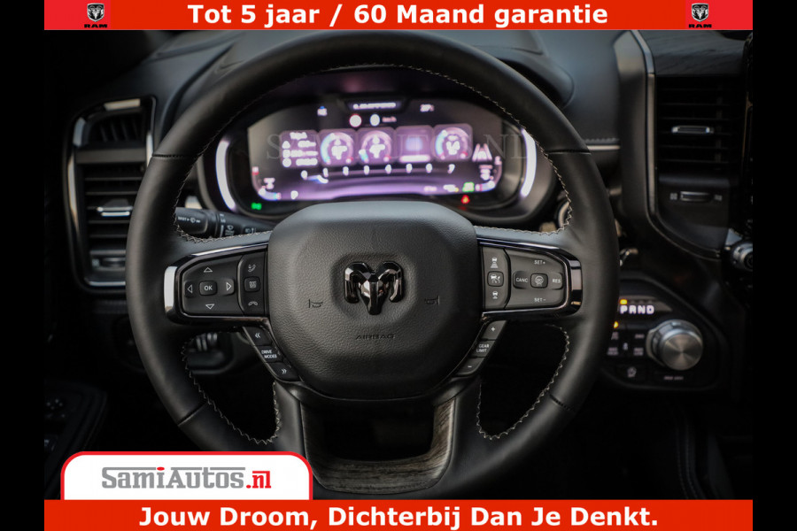 Dodge Ram 1500 Limited Night High Output 540HP 706Nm | Massage + Full Option | De Meest Luxe en Volle Pick-Up in zijn Klasse | Comfortabele Dubbele Cabine met Royale 5 Zitplaatsen | BPM vrij | Nu Leverbaar uit Voorraad | Voorraad Nr 2320 - 5138