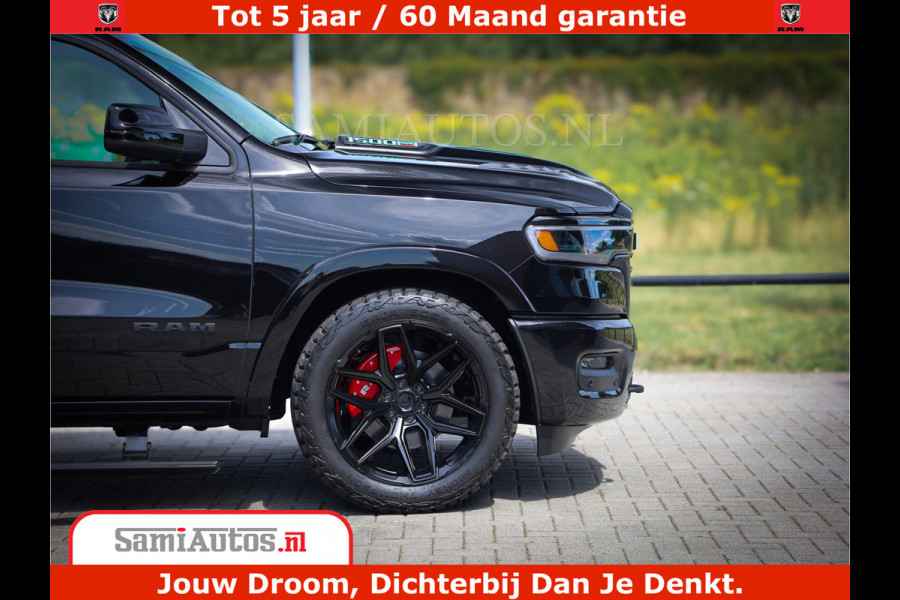 Dodge Ram 1500 Limited Night High Output 540HP 706Nm | Massage + Full Option | De Meest Luxe en Volle Pick-Up in zijn Klasse | Comfortabele Dubbele Cabine met Royale 5 Zitplaatsen | BPM vrij | Nu Leverbaar uit Voorraad | Voorraad Nr 2320 - 5138