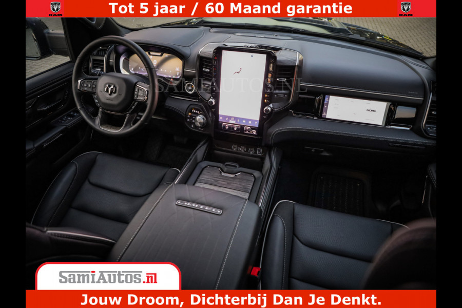 Dodge Ram 1500 Limited Night High Output 540HP 706Nm | Massage + Full Option | De Meest Luxe en Volle Pick-Up in zijn Klasse | Comfortabele Dubbele Cabine met Royale 5 Zitplaatsen | BPM vrij | Nu Leverbaar uit Voorraad | Voorraad Nr 2320 - 5138