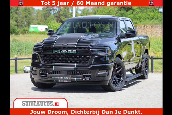 Dodge Ram 1500 Limited Night High Output 540HP 706Nm | Massage + Full Option | De Meest Luxe en Volle Pick-Up in zijn Klasse | Comfortabele Dubbele Cabine met Royale 5 Zitplaatsen | BPM vrij | Nu Leverbaar uit Voorraad | Voorraad Nr 2320 - 5138