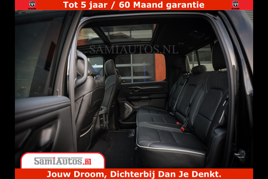 Dodge Ram 1500 Limited Night High Output 540HP 706Nm | Massage + Full Option | De Meest Luxe en Volle Pick-Up in zijn Klasse | Comfortabele Dubbele Cabine met Royale 5 Zitplaatsen | BPM vrij | Nu Leverbaar uit Voorraad | Voorraad Nr 2320 - 5138