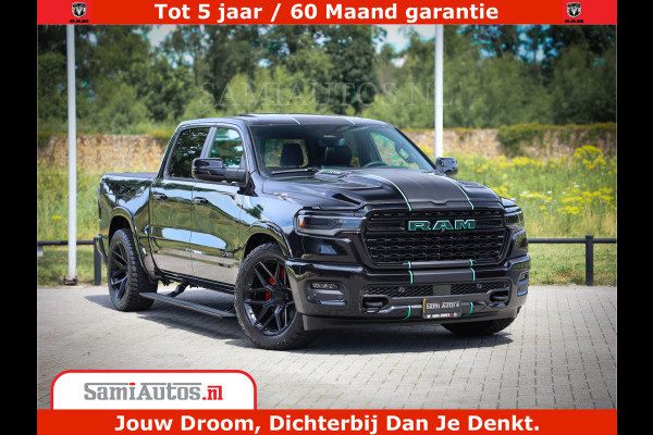 Dodge Ram 1500 Limited Night High Output 540HP 706Nm | Massage + Full Option | De Meest Luxe en Volle Pick-Up in zijn Klasse | Comfortabele Dubbele Cabine met Royale 5 Zitplaatsen | BPM vrij | Nu Leverbaar uit Voorraad | Voorraad Nr 2320 - 5138