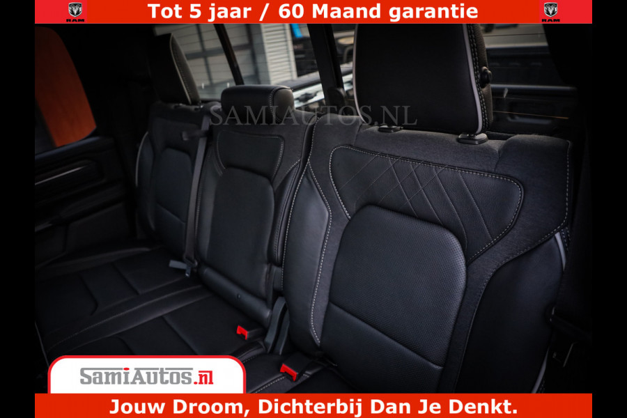 Dodge Ram 1500 Limited Night High Output 540HP 706Nm | Massage + Full Option | De Meest Luxe en Volle Pick-Up in zijn Klasse | Comfortabele Dubbele Cabine met Royale 5 Zitplaatsen | BPM vrij | Nu Leverbaar uit Voorraad | Voorraad Nr 2320 - 5138