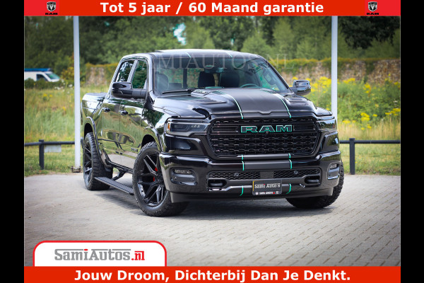 Dodge Ram 1500 Limited Night High Output 540HP 706Nm | Massage + Full Option | De Meest Luxe en Volle Pick-Up in zijn Klasse | Comfortabele Dubbele Cabine met Royale 5 Zitplaatsen | BPM vrij | Nu Leverbaar uit Voorraad | Voorraad Nr 2320 - 5138